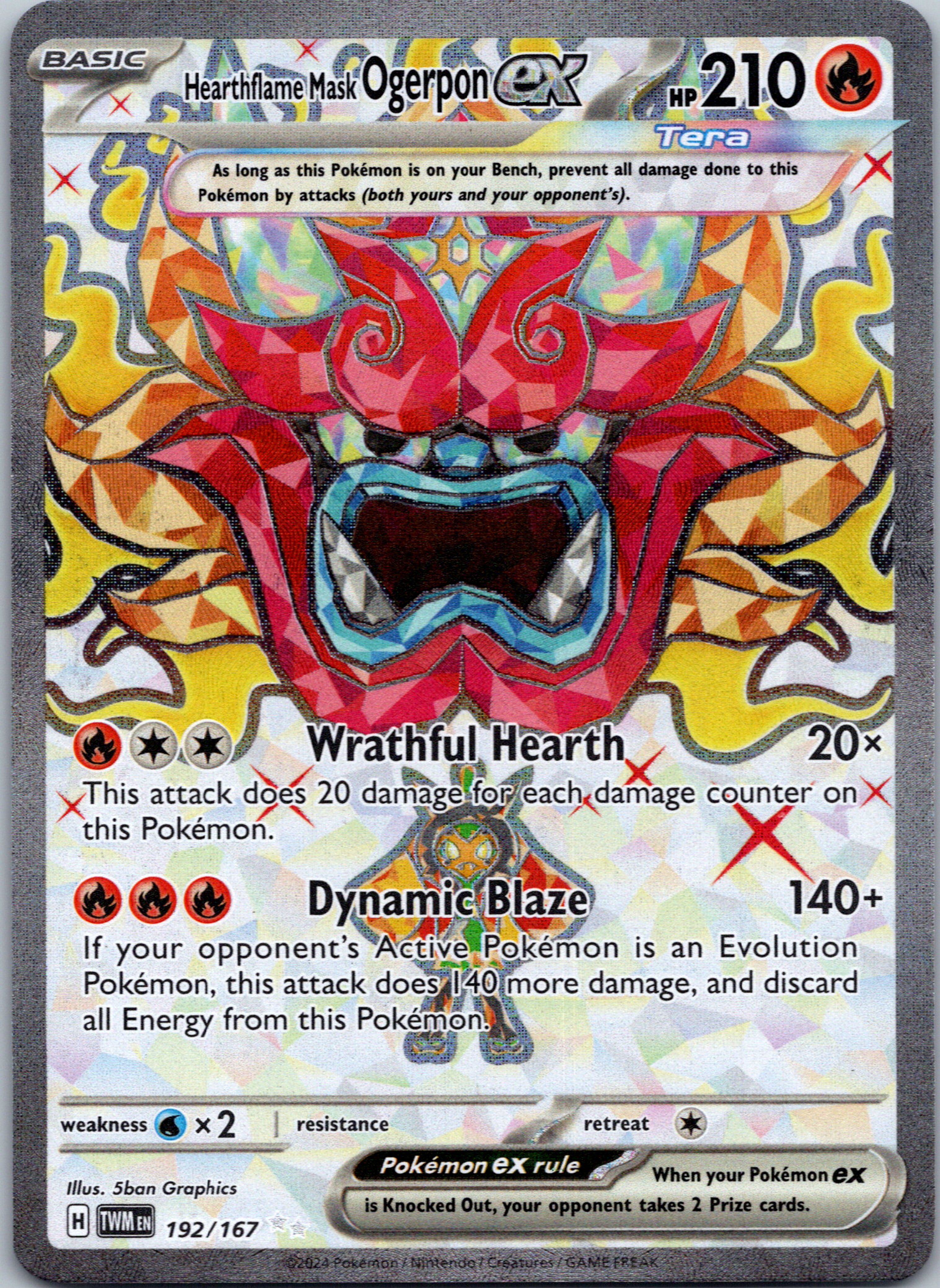 Hearthflame Mask Ogerpon ex [192/167] - (Twilight Masquerade) Holofoil