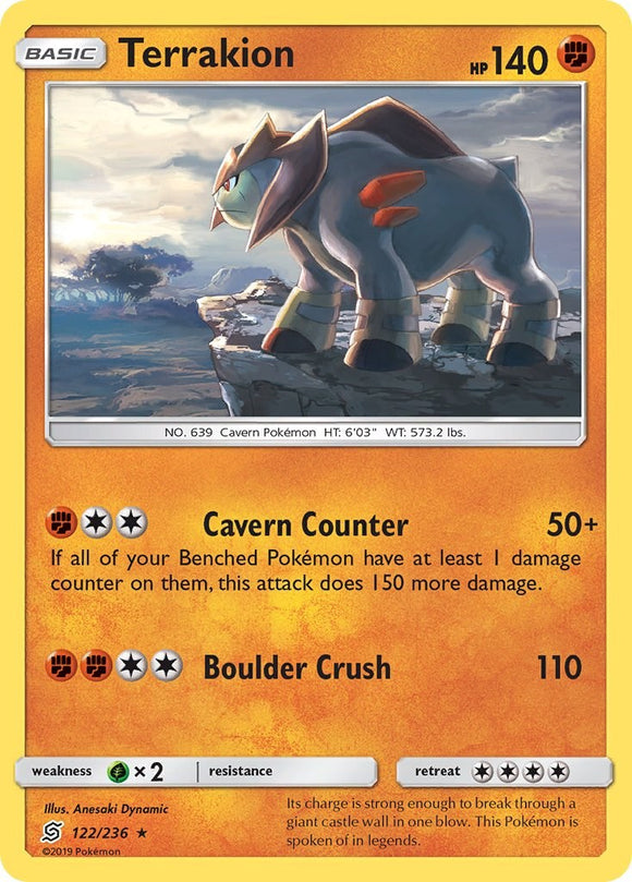 Terrakion [122/236] [Unified Minds] Reverse Holofoil