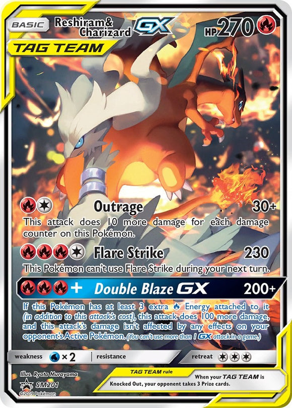 Reshiram & Charizard GX - SM201 [SM201] [SM Promos] Holofoil
