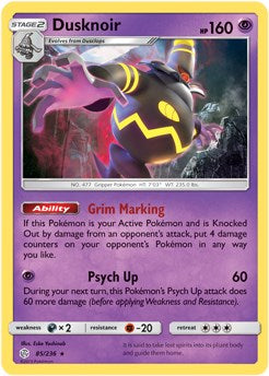 Dusknoir - 85/236 (Prerelease Kit Exclusive) [085/236] [Deck Exclusives]
