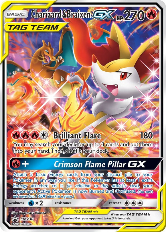 Charizard & Braixen GX - SM230 [SM230] [SM Promos] Holofoil