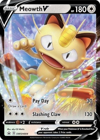 Meowth V [SWSH004] [Sword & Shield Promo Cards] Holofoil