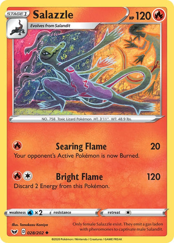 Salazzle (028/202) [SWSH01: Sword & Shield Base Set]