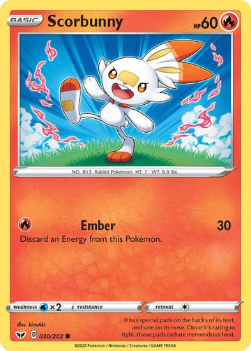Scorbunny (030/202) (Cosmos Holo) [Sword & Shield: Base Set]