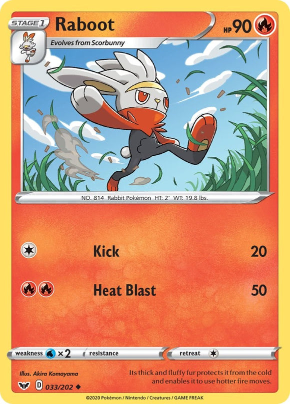 Raboot (033/202) [SWSH01: Sword & Shield Base Set]