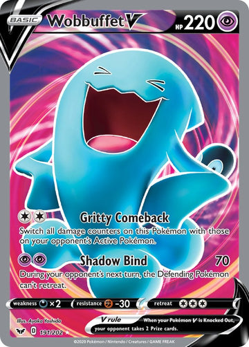 Wobbuffet V (Full Art) (191/202) [SWSH01: Sword & Shield Base Set]
