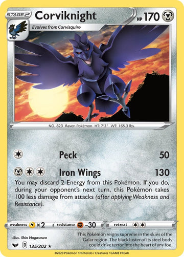 Corviknight (135/202) [SWSH01: Sword & Shield Base Set]