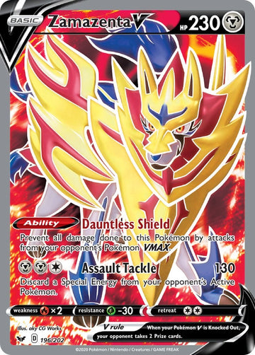 Zamazenta V (Full Art) (196/202) [SWSH01: Sword & Shield Base Set]