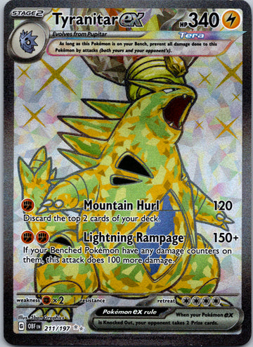 Tyranitar ex (211/197) [Scarlet & Violet: Obsidian Flames]