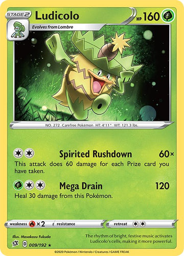 Ludicolo [009/192] [Rebel Clash] Reverse Holofoil