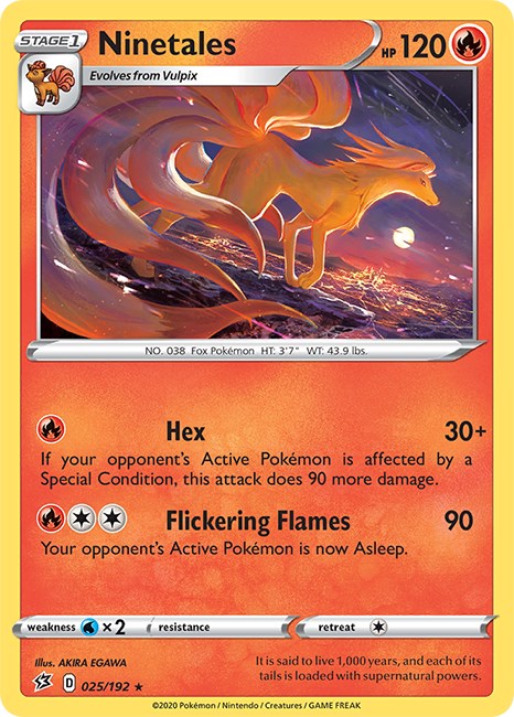 Ninetales [025/192] [Rebel Clash] Reverse Holofoil