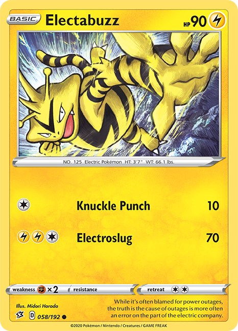 Electabuzz [058/192] [Rebel Clash] Reverse Holofoil