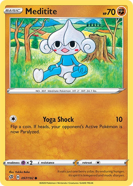 Meditite [097/192] [Rebel Clash] Reverse Holofoil
