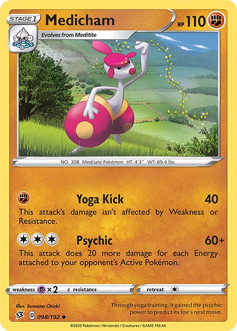 Medicham [098/192] [Rebel Clash] Reverse Holofoil
