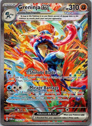 Greninja ex [214/167] - (Twilight Masquerade) Holofoil