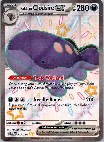Paldean Clodsire ex [219/091] - (Paldean Fates) Holofoil