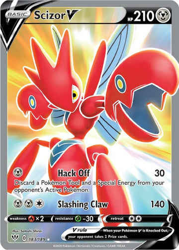 Scizor V (Full Art) (183/189) [SWSH03: Darkness Ablaze]