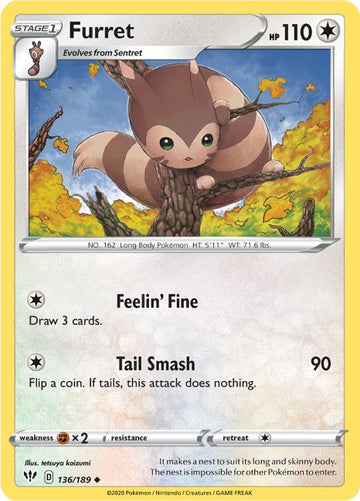 Furret [136/189] [Darkness Ablaze] Reverse Holofoil