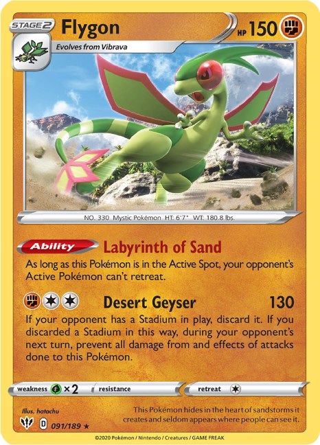 Flygon (091/189) [SWSH03: Darkness Ablaze]
