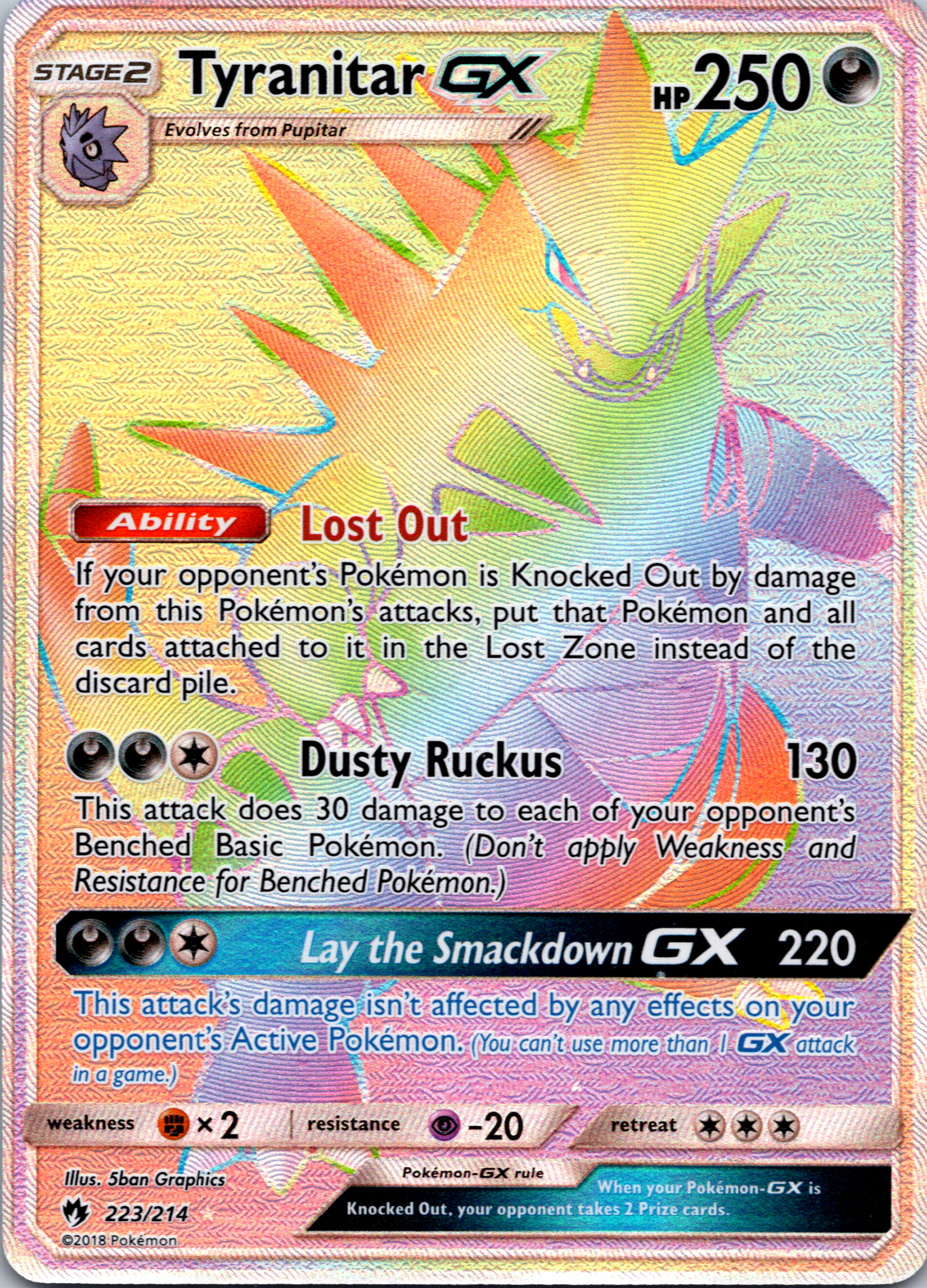 Tyranitar GX (223/214) [Sun & Moon: Lost Thunder]