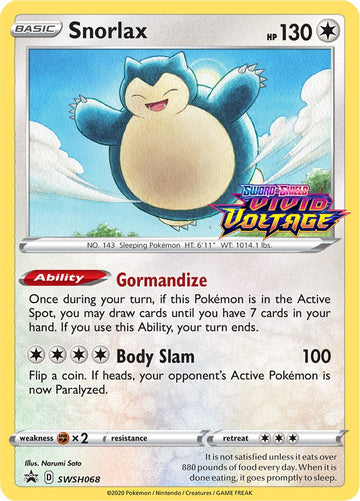 Snorlax (Stamped) [SWSH068] [Sword & Shield Promo Cards] Holofoil