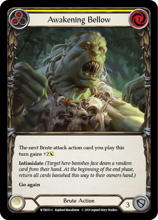 Awakening Bellow (Yellow) [WTR033] Unlimited Rainbow Foil