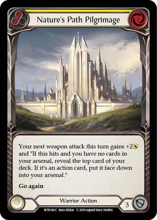 Nature's Path Pilgrimage (Yellow) [WTR148] [Welcome to Rathe] 1st Edition Rainbow Foil