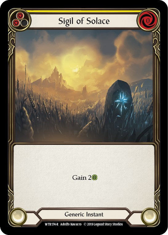Sigil of Solace (Yellow) [WTR174] [Welcome to Rathe] 1st Edition Rainbow Foil