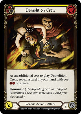 Demolition Crew (Yellow) [WTR180] Unlimited Rainbow Foil