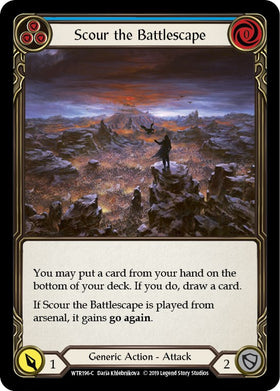 Scour the Battlescape (Blue) [WTR196] [Welcome to Rathe] 1st Edition Normal
