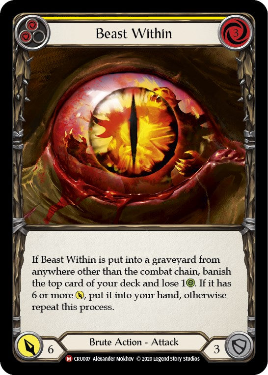 Beast Within (Rainbow Foil) [CRU007-RF] Unlimited Rainbow Foil