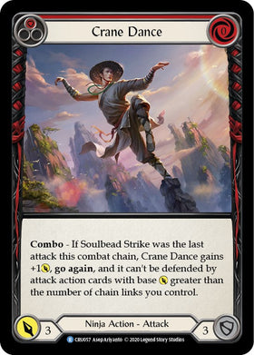 Crane Dance (Red) (Rainbow Foil) [CRU057-RF] Unlimited Rainbow Foil
