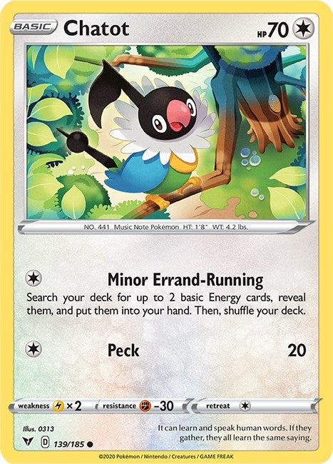 Chatot [139/185] [Vivid Voltage] Reverse Holofoil