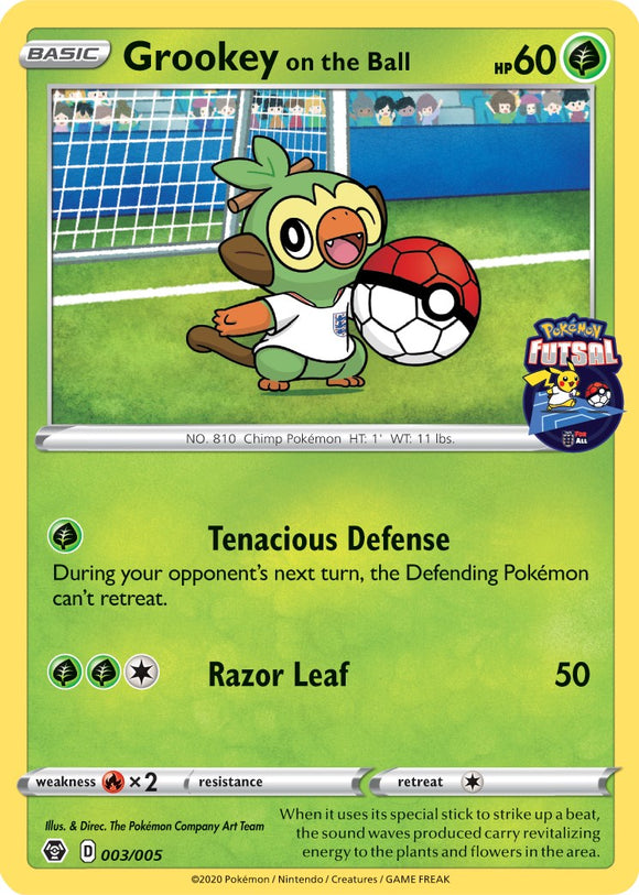 Grookey on the Ball - 003/005 (Pokemon Futsal) [003/005] [Miscellaneous Cards & Products]