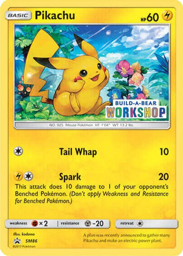 Pikachu - SM86 (Build-A-Bear Workshop Exclusive) [SM86] [Miscellaneous Cards & Products]