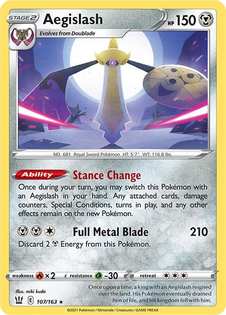 Aegislash (107) [107/163] [Battle Styles] Reverse Holofoil