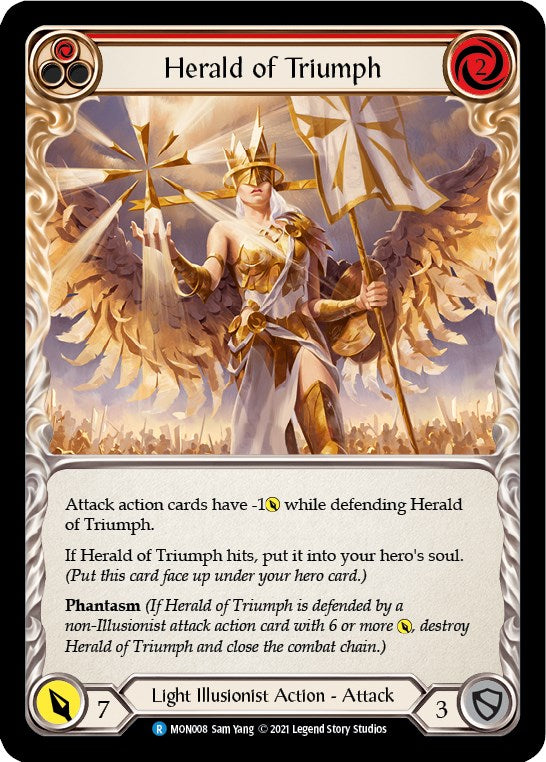 Herald of Triumph (Red) [MON008] [Monarch] Unlimited Edition Rainbow Foil