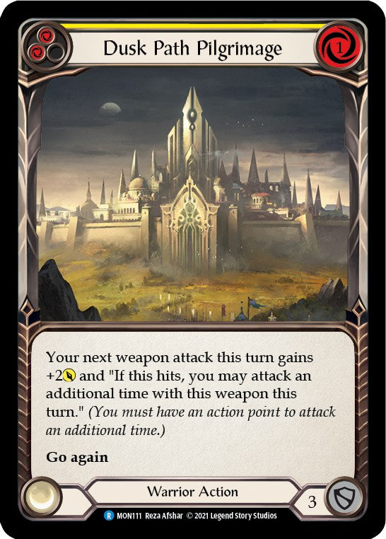 Dusk Path Pilgrimage (Yellow) [MON111] [Monarch] Unlimited Edition Rainbow Foil
