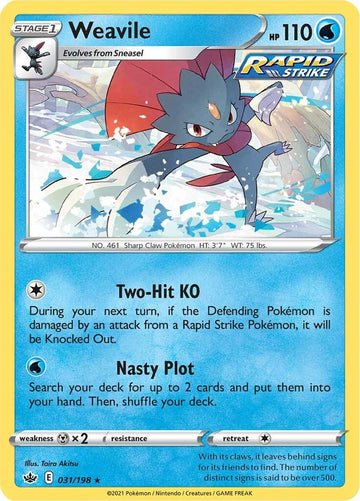 Weavile  (031/198) [Sword & Shield: Chilling Reign]