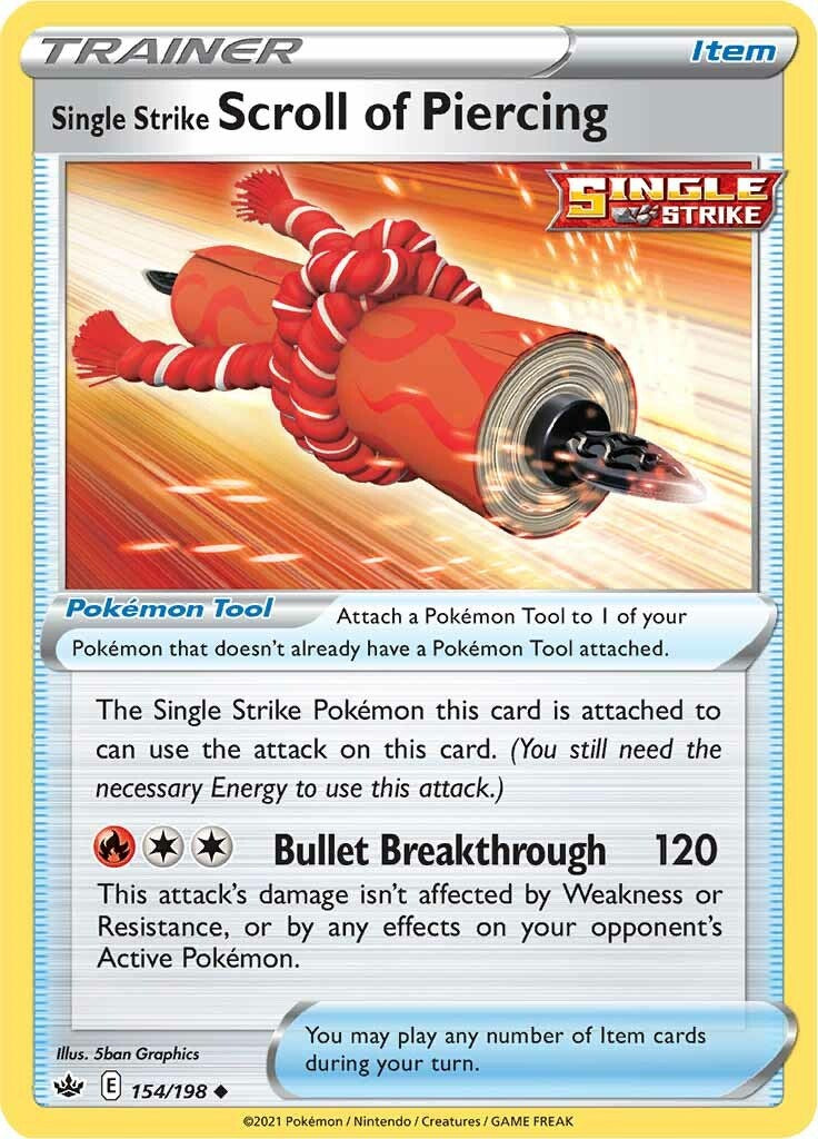 Single Strike Scroll of Piercing [154/198] [Chilling Reign] Reverse Holofoil