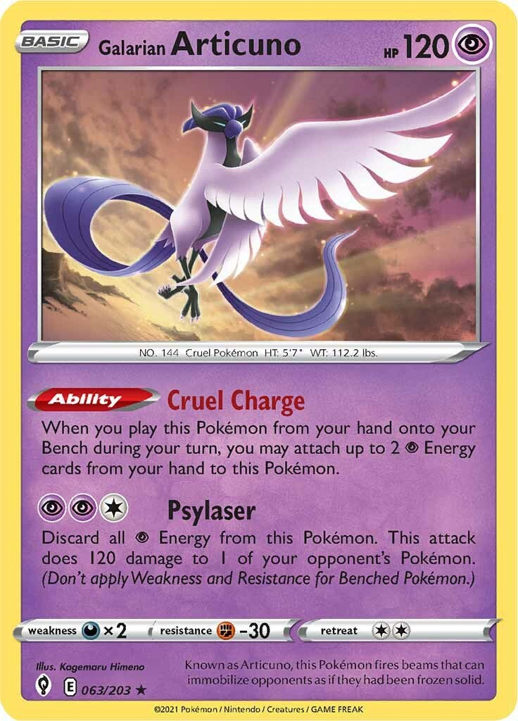 Galarian Articuno [063/203] [Evolving Skies] Reverse Holofoil