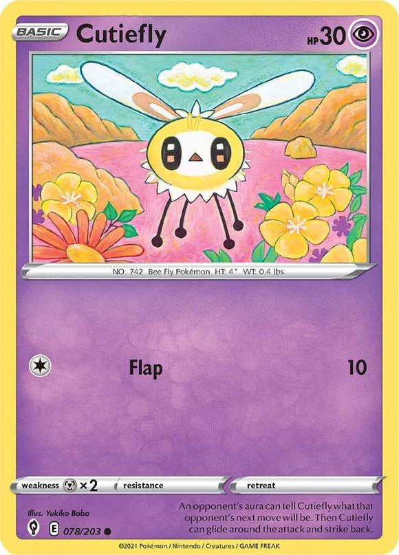 Cutiefly [078/203] [Evolving Skies] Reverse Holofoil