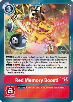 Red Memory Boost! [P-035 SR] [Digimon Promotion Cards] Foil