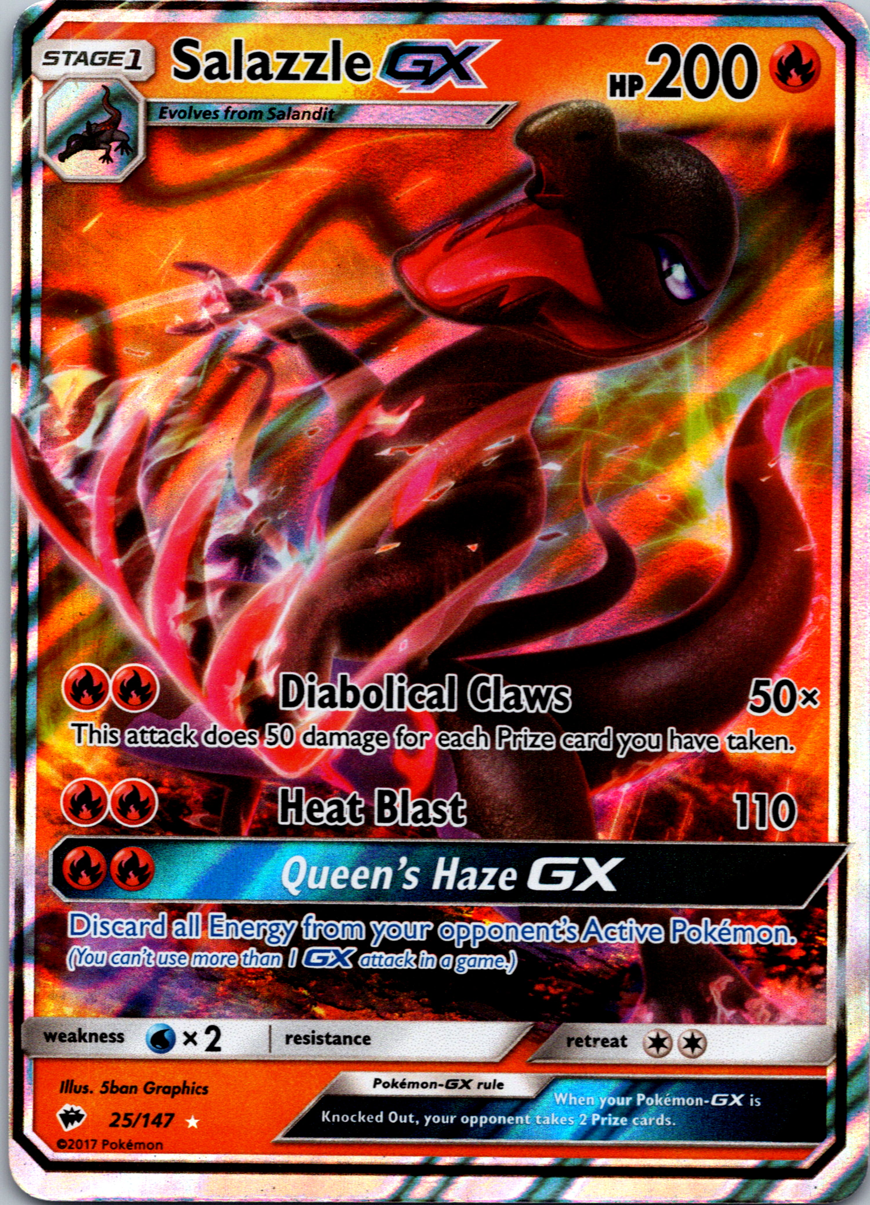 Salazzle GX (25/147) [Sun & Moon: Burning Shadows]