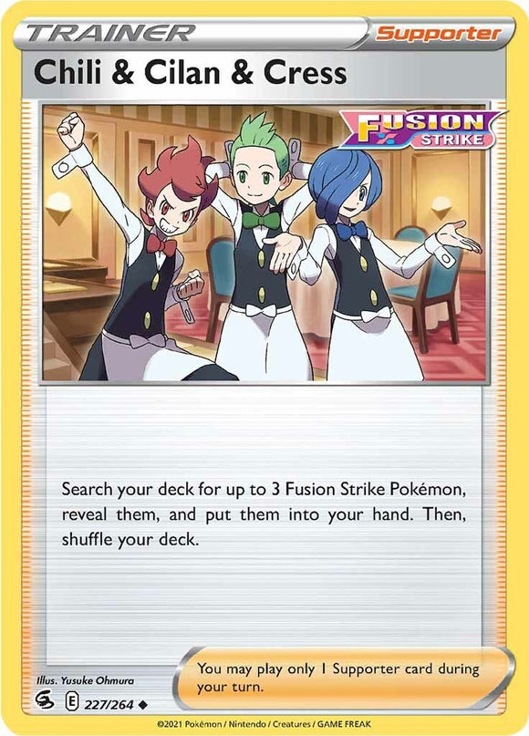 Chili & Cilan & Cress [227/264] [Fusion Strike] Reverse Holofoil