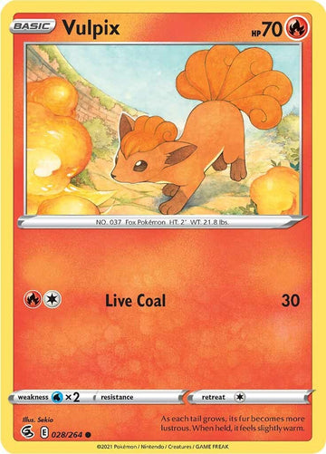 Vulpix (28) [028/264] [Fusion Strike] Reverse Holofoil