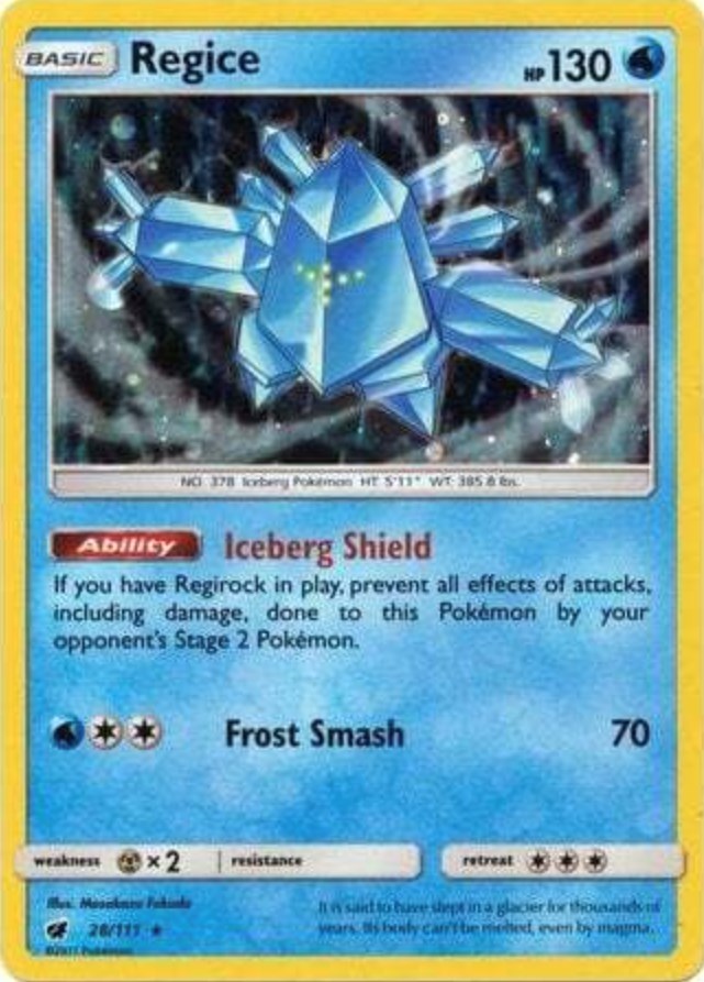 Regice - 28/111 (Cosmos Holo) [28/111] [SM Promos] Holofoil