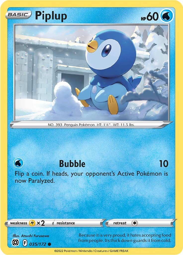 Piplup [035/172] [Brilliant Stars] Reverse Holofoil