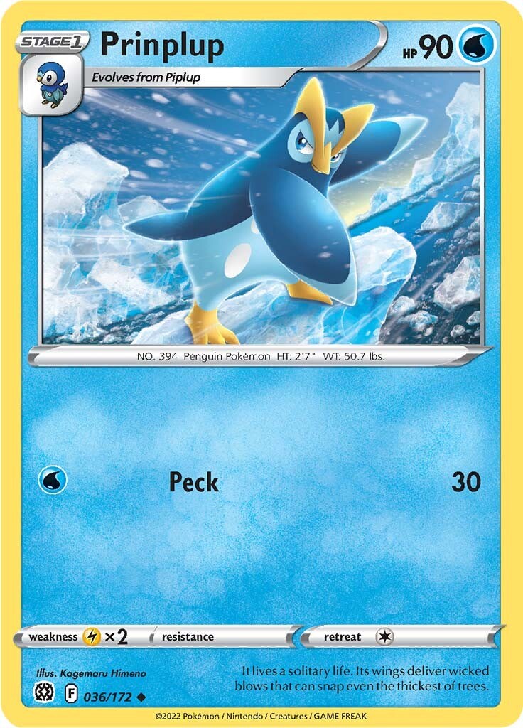 Prinplup [036/172] [Brilliant Stars] Reverse Holofoil