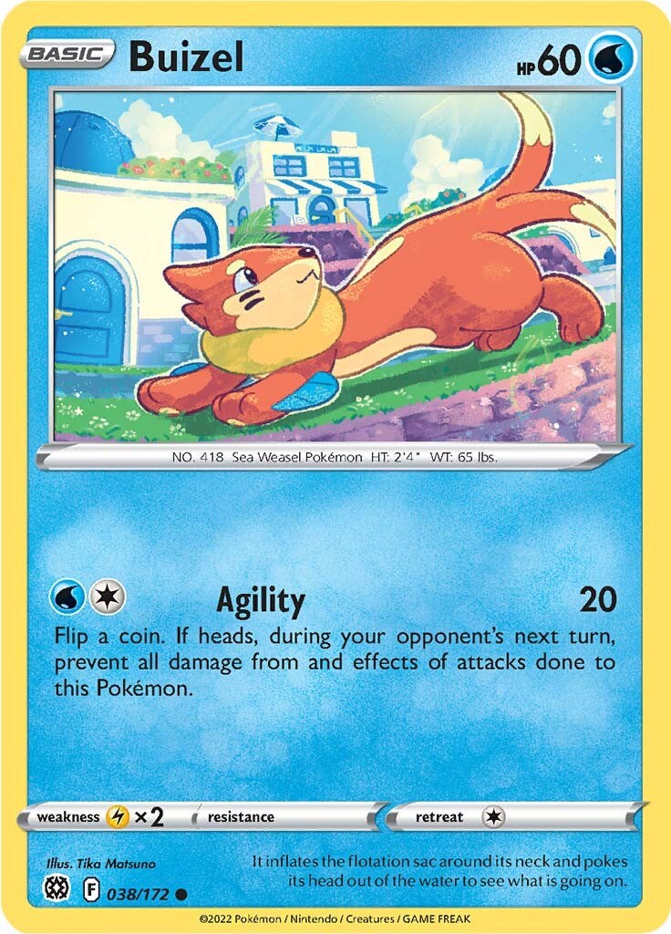 Buizel [038/172] [Brilliant Stars] Reverse Holofoil
